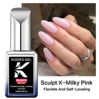 KODIES GEL OEM/ODM Sculpt X Builder UV Nail Gel Polish 15ml Bouteille Rose Lacté Gel de Construction Rapide Extension Ongles Marque Privée 30-45