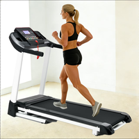 Cinta de Correr de 1.0HP con Superficie Mate Antihuellas, Fácil de Limpiar, Elegante, Duradera, Compacta, Equipo de Fitness Pequeño para el Hogar