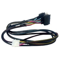Cable Digital SAS SFF 8654 8x SFF 8639x2 U.2 NVMe para Unidad de Estado Sólido, Velocidad de Transferencia de 24 Gbps, Conectores USB 3.0, Garantía de 3 Años