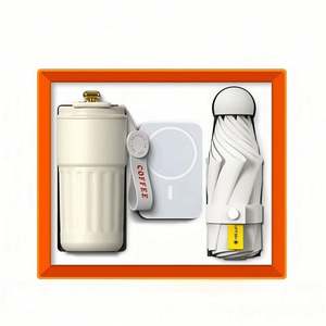 Custom Logo Silk Screen Printed Stainless Steel Paper <b>Gift</b> <b>Box</b> <b>Gift</b> Set for Events Promotional Business <b>Gifts</b> Corporate - Product Image 3