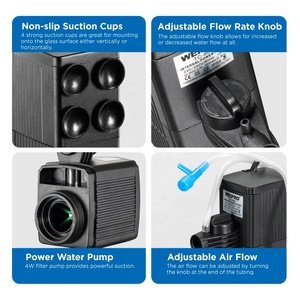 Filtro per Acquario WEIPRO 3-in-1 in ABS, Purificatore d'Acqua con Spugna Biochimica e Pompa di Ossigeno per Vasche di Pesci e Tartarughe, 220V - Product Image 4