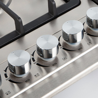 Kompor Gas Alam 5 Tungku KEON Custom Stainless Steel, Model Berdiri Bebas dan Terpasang, dengan Oven Listrik