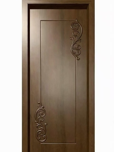 Puerta de Madera Sólida con Acabado Impermeable, Diseño Europeo Tallado, Puerta Interior para Apartamento u Hotel - Product Image 1