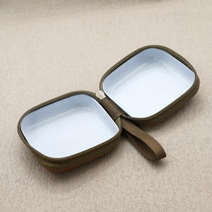 Orando Jesús María Cuadrado Gris Verde 7X7cm Rosario Bolsa Cremallera Cajas para Rosarios - Product Image 4