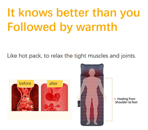 Bed Elektrische <span class=keywords><strong>Massage</strong></span> Matras Kussen Kussen <span class=keywords><strong>Shiatsu</strong></span> Full Body Warmte Trillingen Verstelbare <span class=keywords><strong>Massage</strong></span> Matras - Product Image 6