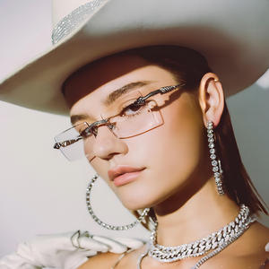 משקפי שמש לנהיגה חיצונית יצירתית באיכות גבוהה מלבן שיפוע משקפי שמש ללא מסגרת - Product Image 3