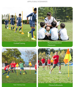 Banderas de Esquina para Fútbol con Logotipo Personalizado Disponible a Bajo Precio, Postes Marcadores de Slalom para Entrenamiento de Fútbol Escolar - Product Image 3