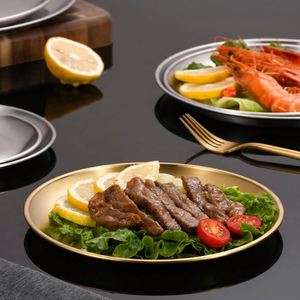 Plato Ovalado de Acero Inoxidable Ecológico para Postres, para Bodas y Uso Doméstico, Tamaño Pequeño, Color Plateado, Opción de Logotipo Personalizado - Product Image 3