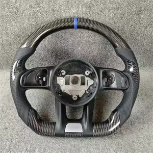 พวงมาลัยสปอร์ตสำหรับ <span class=keywords><strong>Mercedes</strong></span> <span class=keywords><strong>Benz</strong></span> W205 W206 E320 E260 E400 E200 E300 E350 E63 E53คาร์บอนไฟเบอร์หนังรุ่น CLS - Product Image 2