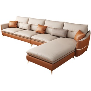 Light Luxury Washable Tech Fabric <b>Sofa</b> Modern Simple Latex Three Seater Corner Chaise <b>Sofa</b> For <b>Small</b> Living Room - Product Image 2