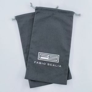 Sac en coton personnalisé avec cordon de serrage, pochette en coton pour emballage, sac à chaussures anti-poussière en coton avec logo - Product Image 2