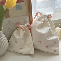 Sacs cadeaux en coton recyclé avec logo personnalisé, pochette de rangement pour chaussures, sacs à cordon en toile, sacs en organza avec nœud, sacs cadeaux en coton avec nœud
