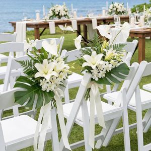 Planta de Anturio Blanca Grande de Alta Calidad, Flor Artificial de Látex con Tacto Real para Graduación, Día de la Madre, Decoración de Mesa de Boda - Product Image 5
