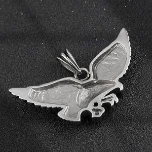 Collier pendentif aigle en acier inoxydable pour homme, style punk, détails soignés, bijoux animaliers tendance, vente en gros - Product Image 4