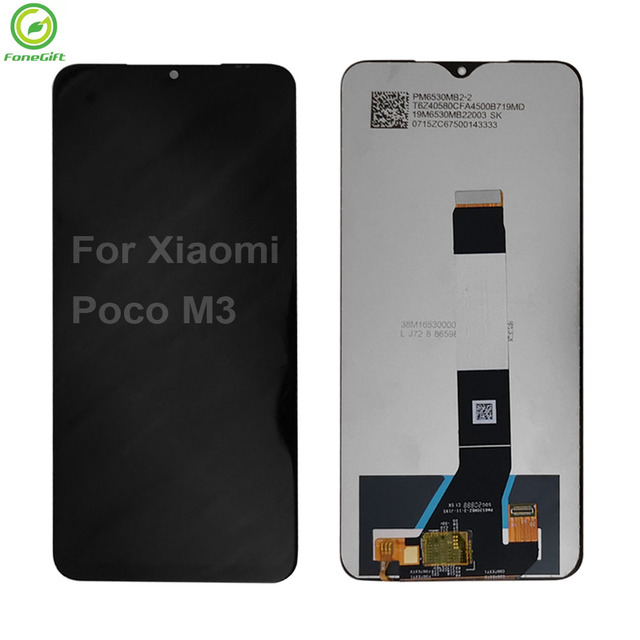 Pantalla for Xiaomi Poco M3 LCD Global M2010J19CG 6.53" LCD Display Touch Screen Digitizer Assembly With Frame Repair Parts