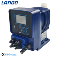 Pompe à diaphragme LANGO EM-B15FR, résistante à la corrosion, avec affichage LCD électromagnétique, pour la manipulation d'acides et de bases, traitement chimique