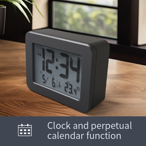 2025 New đa chức năng LCD Đồng hồ báo thức với nhiệt độ trong nhà đồng hồ kỹ thuật số Đồng hồ bàn đồng hồ - Product Image 2