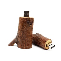 Gadget Kreatif USB 3.0 Flash Drive Bentuk Ranting Kayu 16GB-256GB dengan Logo Kustom dan Garansi 3 Tahun