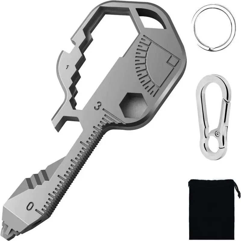 Cheap Generic 24- in-1 Key Shaped Pocket Tool Multitool key with Key Chain Outdoor Keychain Tool
