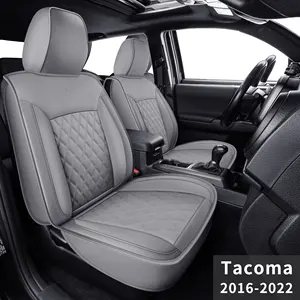 टोयोटा टैकोमा 2005-2023 के लिए पूरी तरह से सबसे अच्छा चमड़े की लुभावनी कार सीट कवर कुशन
