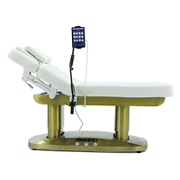 Table de massage de spa contrôlée par tablette Dongpin pour salon, table de massage à trois boutons à commande au pied avec coussin chauffant à température contrôlée