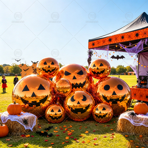 <span class=keywords><strong>Esfera</strong></span> de Espejo Gigante Comercial con Diseño de Calabaza Fantasma |   <span class=keywords><strong>Esfera</strong></span> Inflable Grande y Brillante para Fiestas de Halloween en el Patio Trasero, Fiestas en la Piscina y Eventos Festivos - Product Image 6
