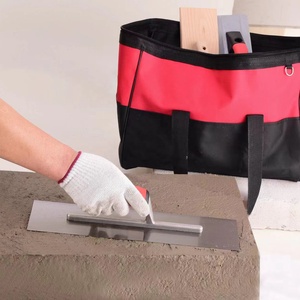 Kit d'outils de maçonnerie DIY avec sac rouge, truelle pointue en acier inoxydable, <span class=keywords><strong>couteau</strong></span> de plâtrier, outils pour cloisons sèches, manche en plastique - Product Image 2