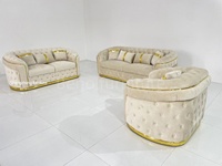 Canapé d'angle de style moderne italien de luxe pour salon, ensemble 1+2+3, revêtement en tissu pour villas, appartements, hôtels