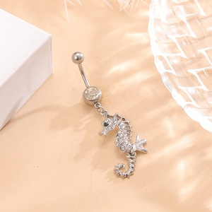 <span class=keywords><strong>Piercing</strong></span> Sexy de <span class=keywords><strong>Acero</strong></span> Quirúrgico para Mujer, Joyería PARA EL Cuerpo, Hipocampo, Colgante de <span class=keywords><strong>Ombligo</strong></span>, 14g - Product Image 6