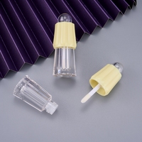 Tube de brillant à lèvres en forme de pudding, nouveau design, logo personnalisé, 2 ml, forme cône mignonne, flacon vide pour brillant à lèvres, fard à joues liquide, huile à lèvres