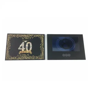 Customized Invitation Video Card Lcd Video Card 7 Inch Video Invitation Card For Trigger Greetings Gifts