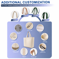 Personalisierte Logo-Tragetasche mit Bodenfalte und Tragegriff, Vordertasche, Großhandel Canvas-Tasche zum Muttertag