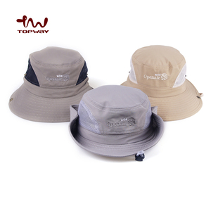 หมวกบัคเก็ตแบบตาข่ายสำหรับชาวประมง,แผ่นหนังปักลายแห้งเร็วสไตล์ใหม่พิมพ์ลายโพลีเอสเตอร์100% ขนาด58ซม. ~ 60ซม. 100ชิ้น - Product Image 2