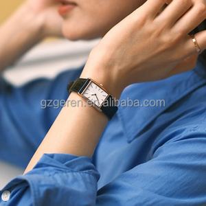 Reloj de Pulsera de Cuero Marrón para Hombre y Mujer, con Movimiento Japonés, Nuevo Diseño Minimalista, Logotipo Personalizado, Esfera Rectangular Cuadrada - Product Image 4