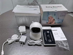 Caméra sans fil PTZ intelligente de 5 pouces, image HD 720P claire, vision nocturne infrarouge, 8 berceuses, interphone bidirectionnel, babyphone - Product Image 4
