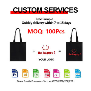 Túi đeo vai hình nấm Harajuku in theo yêu cầu YASEN, túi mua sắm bằng vải <span class=keywords><strong>canvas</strong></span>, thời trang, giản dị, chất liệu cotton, màu đen - Product Image 4