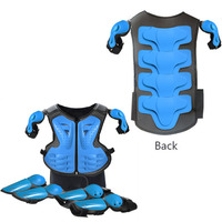 Protector de Cuerpo Transpirable para Motociclismo, Motocross, con Almohadillas Protectoras para Rodillas y Codos para Niños