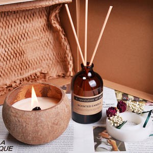 Personalización cáscara de coco aromaterapia vela conjunto caja dormitorio cera de soja velas perfumadas para Navidad Año Nuevo - Product Image 2