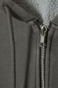 Sweat à capuche personnalisé Washed Boxy Heavyweight pour femmes Sweat à capuche à épaules tombantes 400 Gsm Sweat à capuche zippé - Product Image 5