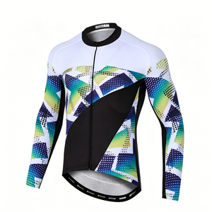 Maillot de cyclisme Thermo Cool Phase Change unisexe homme femme, tissu auto-régulateur de température, léger et extensible, fermeture éclair intégrale, printemps automne - Product Image 3