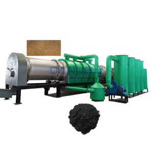 Fabricante de Carbón Activado, Horno de Carbonización de Biocarbón para Paja, Sorgo, Cáscara de Arroz, Carbonizador Continuo de Tambor - Product Image 1