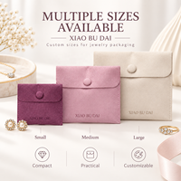 Pochette cadeau en microfibre suédée rose poudré de qualité supérieure, résistante à l'eau, écologique, avec logo personnalisé, fabrication OEM ODM directe d'usine