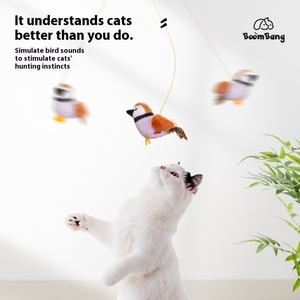 Respetuoso con el medio ambiente para el superventas, juguete para mascotas, pájaro chirriante, Varita <span class=keywords><strong>de</strong></span> gato <span class=keywords><strong>de</strong></span> peluche para aliviar el aburrimiento, entretenimiento para gatos - Product Image 2