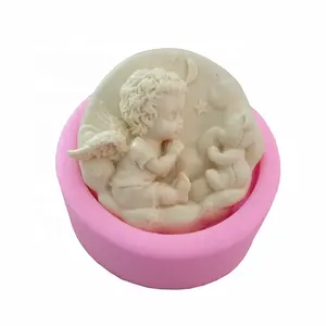 3D Cute Angel and Bear Soap Mold /Ceramic mold /Cake Decoration Tool