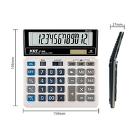 Calculatrice de bureau numérique CT-868 12 bits à piles polyvalente pour la comptabilité de bureau et le calendrier en plastique