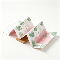 Distributeur de prospectus pliable en carton, format personnalisé, imprimé offset, pour menu de restaurant, promotion de magasin de beauté et de bijouterie