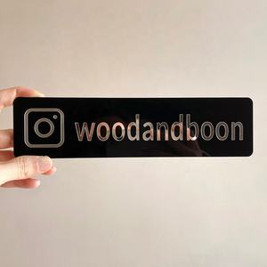Placa de icono de medios sociales de acrílico personalizada-<span class=keywords><strong>Facebook</strong></span> <span class=keywords><strong>Instagram</strong></span> TikTok Logo para salón de negocios tienda agencia de viajes accesorios de exhibición - Product Image 1