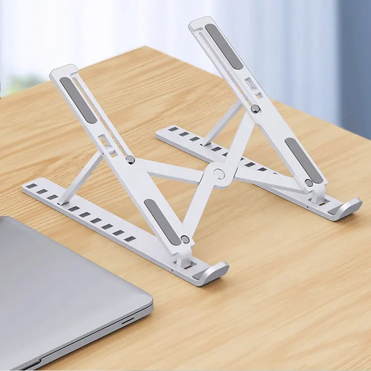 Foldable laptop stand portable cooling aluminium notebook computer stand desktop riser support heightening bracket