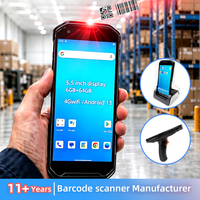 PDA Industrial Resistente con Android 13, Escáner de Códigos de Barras 1D/2D QR, Resistente al Agua IP67, 5200mAh, NFC, 4G, GPS para Logística de Almacén