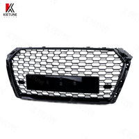 Grilles de voiture en nid d'abeille en gros, en noir, pour AU-DI A4 B8 RS4 2017 2018 2019, nouveaux accessoires de voiture en plastique
